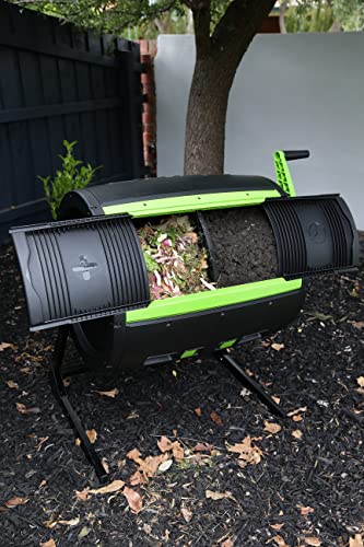 65 Gallon Dual Chamber Compost Tumbler with Double Door