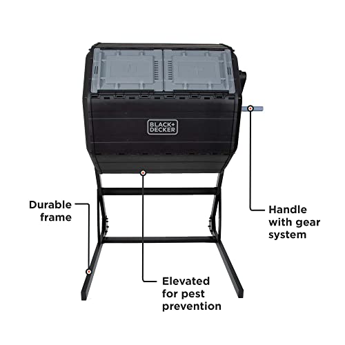 Dual Chamber Compost Tumbler, 40 Gallon
