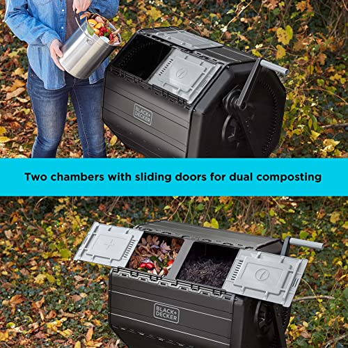 Dual Chamber Compost Tumbler, 40 Gallon