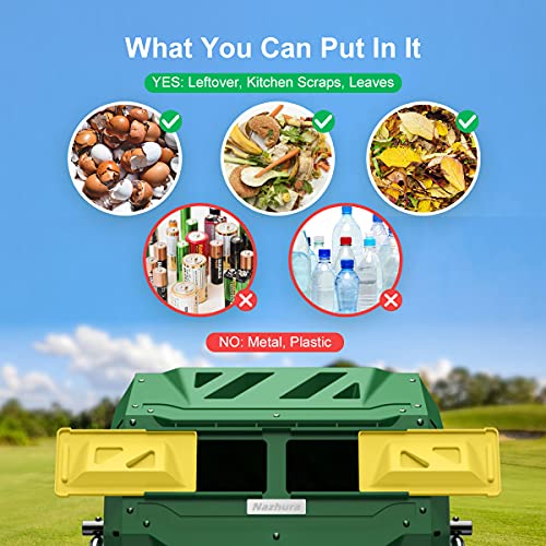 Dual Chamber Compost Tumbler - 43 Gallon