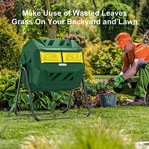 Dual Chamber Compost Tumbler - 43 Gallon