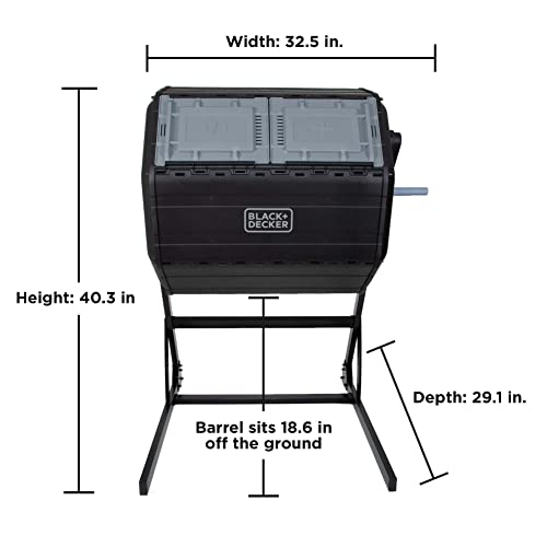 Dual Chamber Compost Tumbler, 40 Gallon