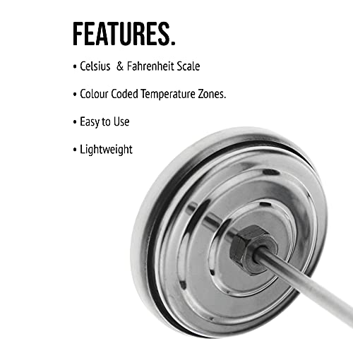 Stainless Steel Compost Thermometer - Dial & Probe