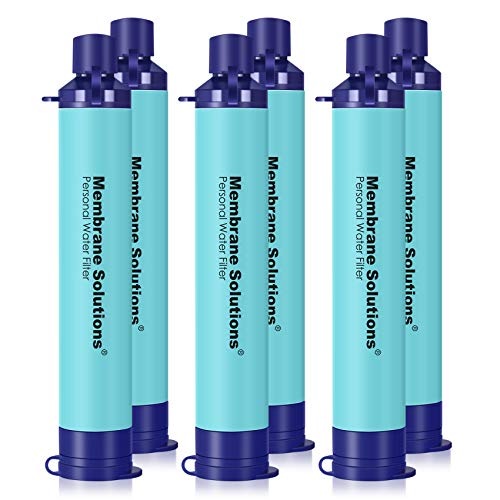 6 Pack Membrane Solutions Straw Water Filter