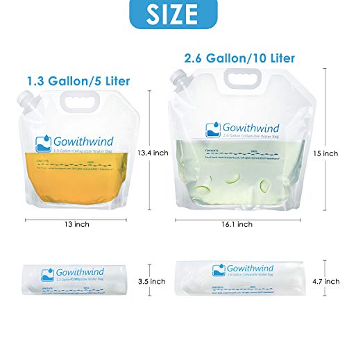 Foldable Water Storage Bag, 4×2.6 Gallon, BPA-Free Bladder