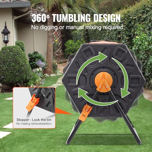 37-Gal Dual Chamber Composting Tumbler for Self-Reliance