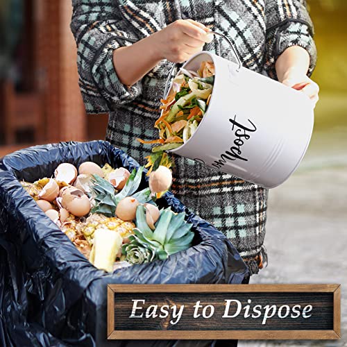 DAYYET Farmhouse Kitchen Compost Bin - 1.3 Gallon