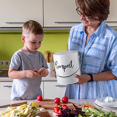 DAYYET Farmhouse Kitchen Compost Bin - 1.3 Gallon