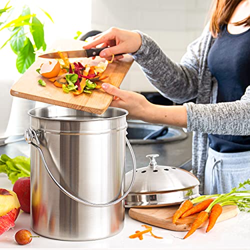 Utopia Kitchen Countertop Compost Bin - 1.3 Gallon