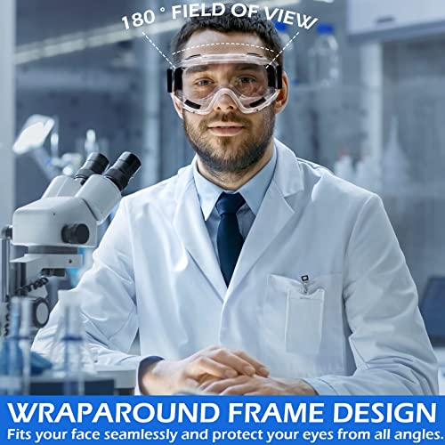 6 Pack ANSI Z87.1 Safety Goggles: Eye Protection