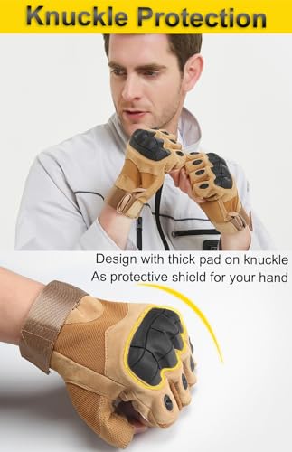 Men's Fingerless Tactical Gloves for Airsoft & Survival