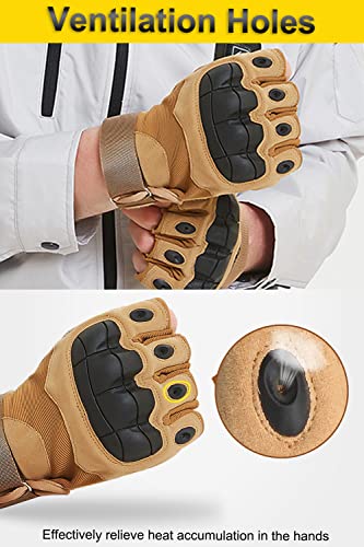Men's Fingerless Tactical Gloves for Airsoft & Survival