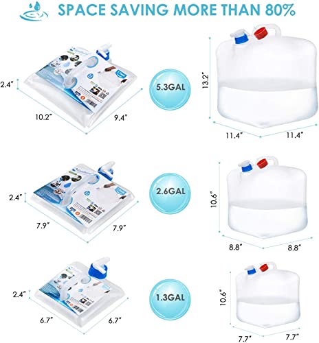 Gowithwind Collapsible Water Jug for Emergency & Camping