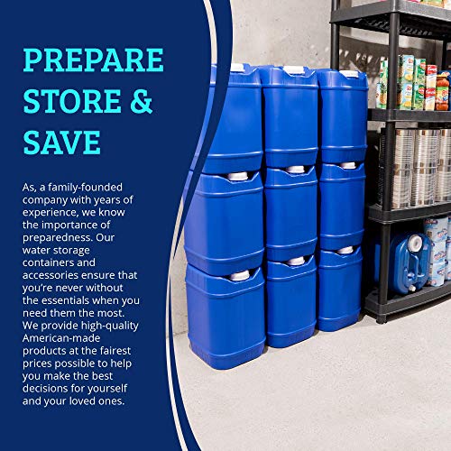 Stackable Water Storage Containers with Spigots, 60 Gallons