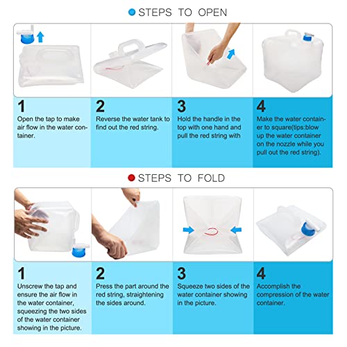 Gowithwind Collapsible Water Jug for Emergency & Camping