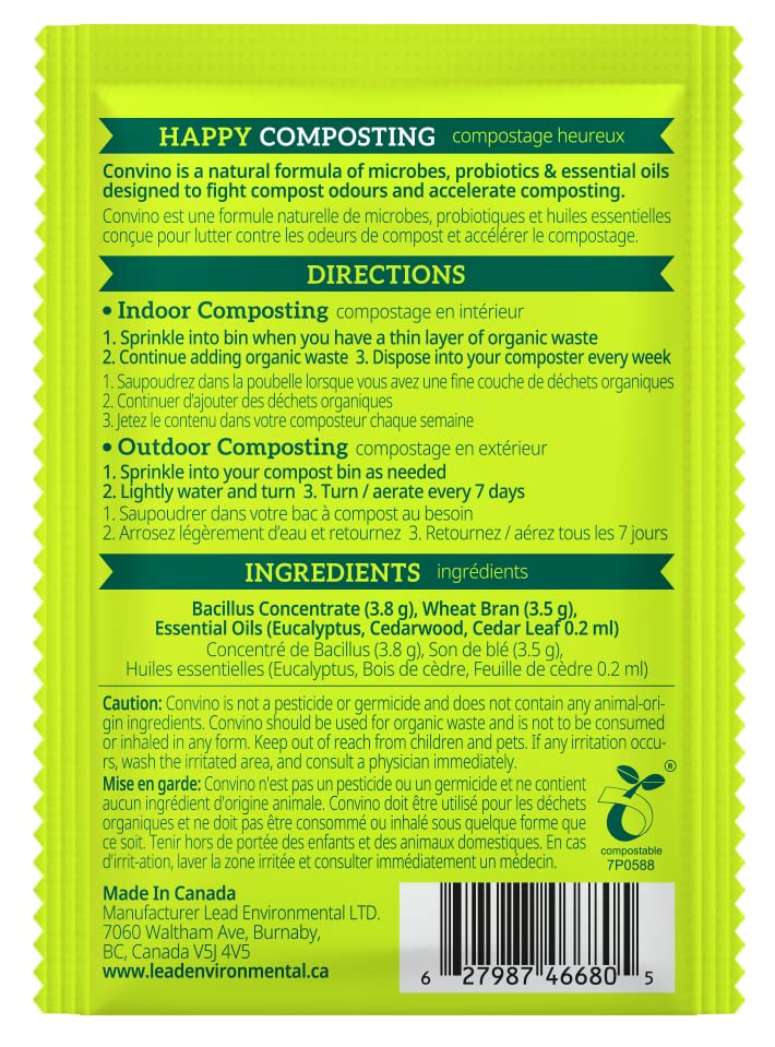 Convino Compost Starter: Reduce Odor and Convert Yard Waste