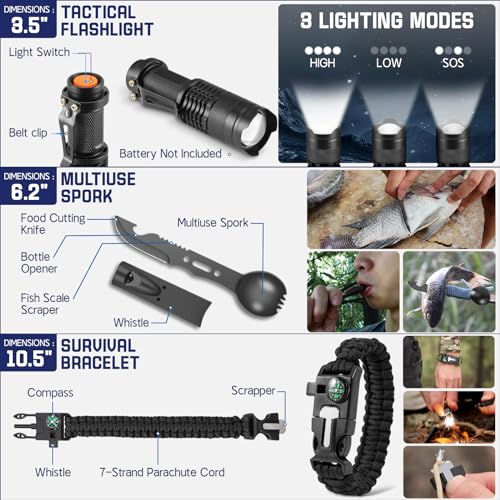 149-Piece Emergency Survival Gear Kit for Outdoors