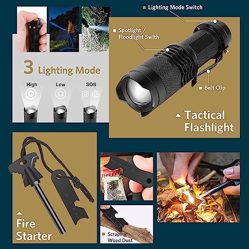 ABPIR 13-in-1 Tactical Survival Gear for Outdoor Adventures