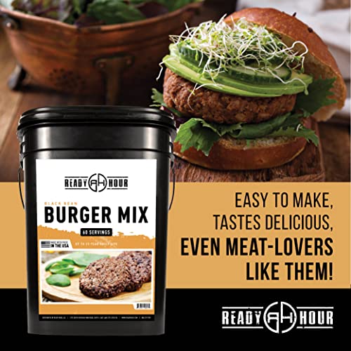 Emergency Black Bean Burger Mix: 60 Servings, 25-Year Shelf Life