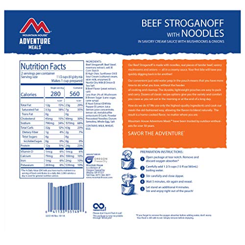 Mountain House Beef Stroganoff: Freeze Dried Ready-to-Eat