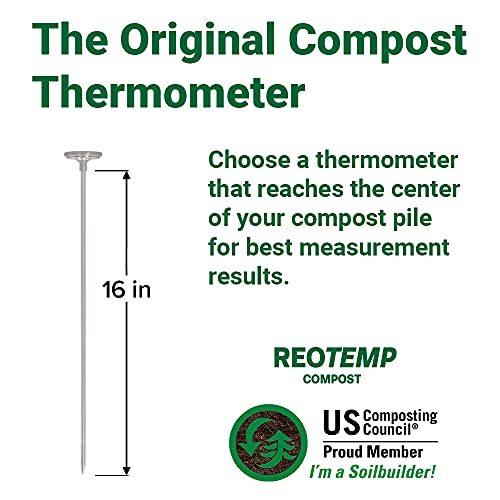 Digital Composting Guide with 16" Reotemp Fahrenheit Thermometer