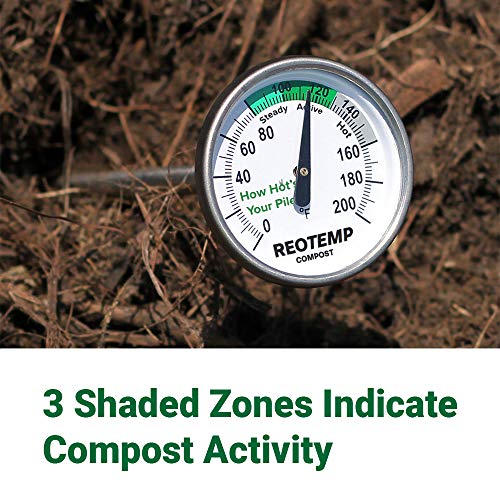 Digital Composting Guide with 16" Reotemp Fahrenheit Thermometer