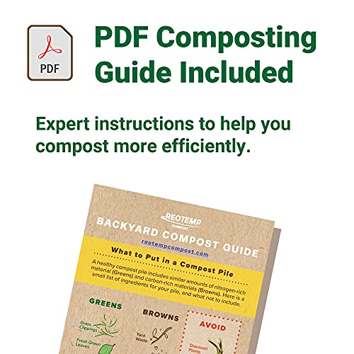 Digital Composting Guide with 16" Reotemp Fahrenheit Thermometer