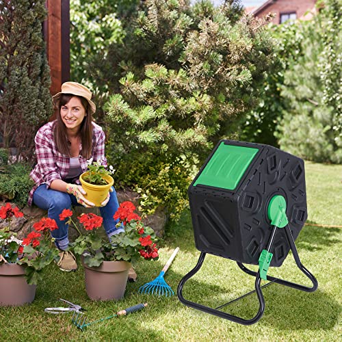 Nouva 18.5 Gallon Rotating Compost Bin for Self-Reliant Living