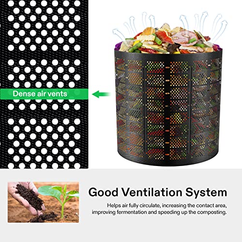 VIVOSUN 500 Gallon Outdoor Compost Bin (Black)