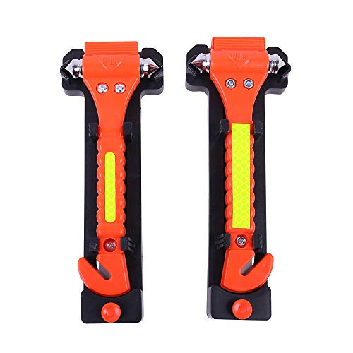 2-Pack Car Safety Hammer with Seat Belt Cutter