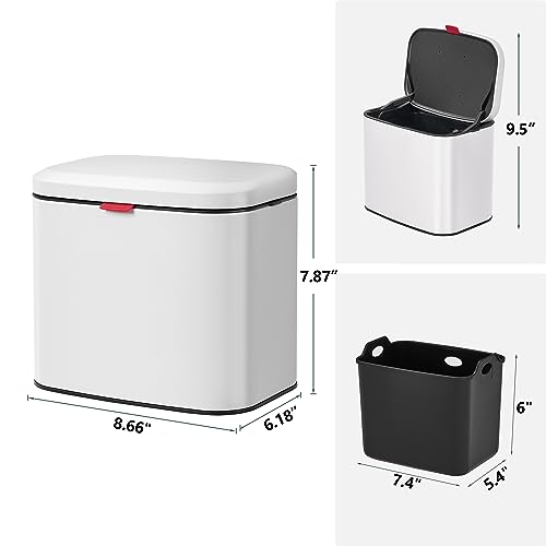 Nunsino Kitchen Compost Bin - 4L, Stainless Steel