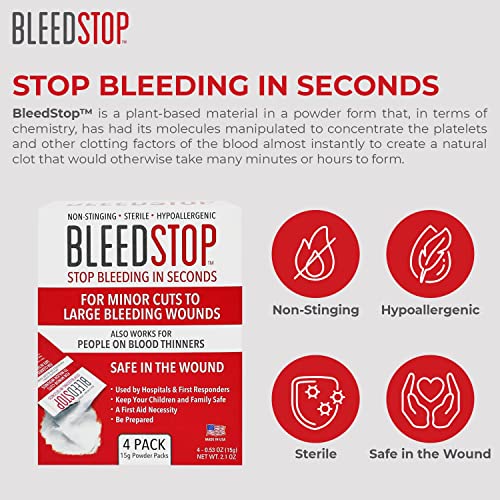 BleedStop™ First Aid Powder - 4 (15g) Pouches