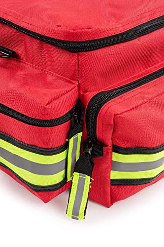 First Aid EMT/EMS Trauma Kit - Red, 200+ Supplies