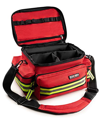First Aid EMT/EMS Trauma Kit - Red, 200+ Supplies