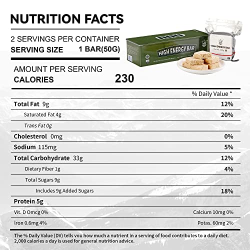 Survival Food Ration Bars, 20 Years Shelf Life