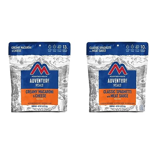 Mountain House Mac & Cheese + Spaghetti with Meat Sauce | Emergency Food | 2 Servings