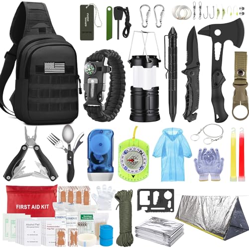 151-Piece Emergency Survival Kit with Tactical Gear Essentials