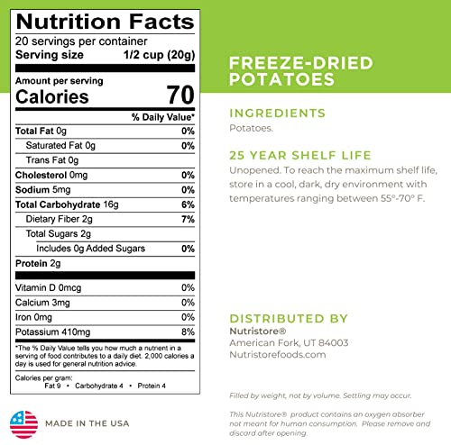 Freeze Dried Potatoes | Long-Term Storage & Emergency Food