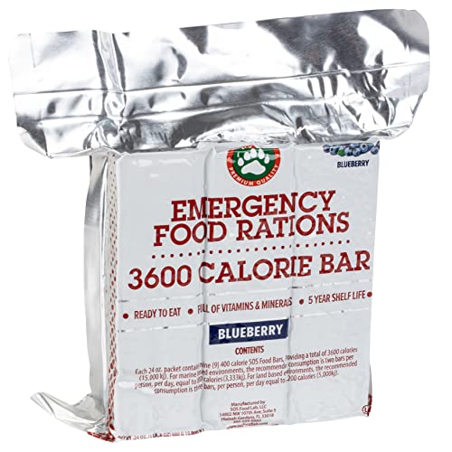 Grizzly Gear 3600 Calorie Emergency Blueberry Bars