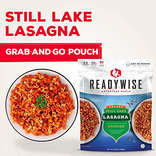 READYWISE Cheesy Lasagna - 2 Servings, Emergency Food