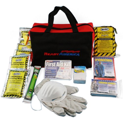 Emergency Kit with First Aid, Food, Blanket, Go-Bag