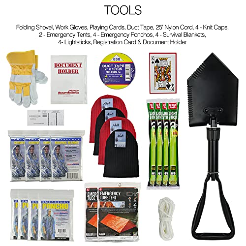 Elite 4-Person Emergency Kit with 3-Day Backpack