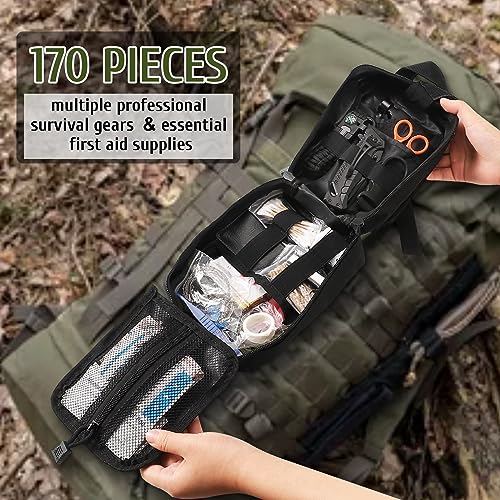 ABPIR 170 Piece Survival First Aid Trauma Kit