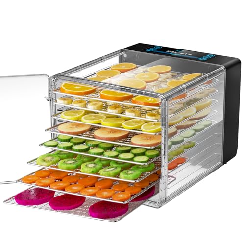 8-Tray Food Dehydrator Machine with Timer and Temperature Control