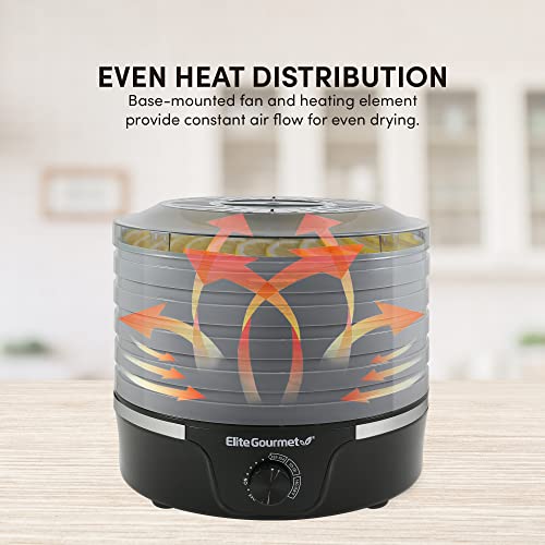5-Tray Elite Gourmet Food Dehydrator - Adjustable Temp