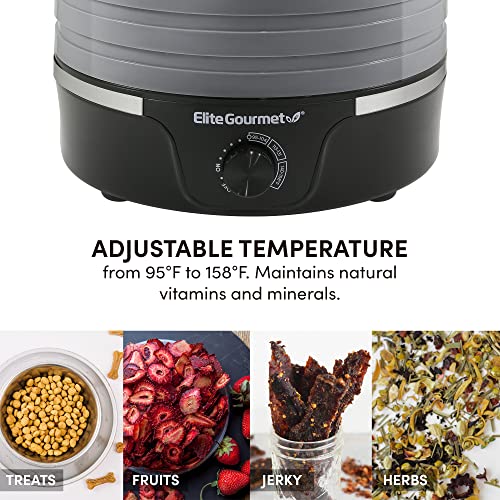5-Tray Elite Gourmet Food Dehydrator - Adjustable Temp
