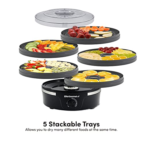 5-Tray Elite Gourmet Food Dehydrator - Adjustable Temp