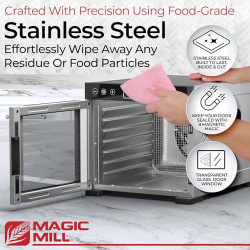Magic Mill Pro Food Dehydrator | 7 Trays | Jerky, Treats, Herb, Meat, Fruit