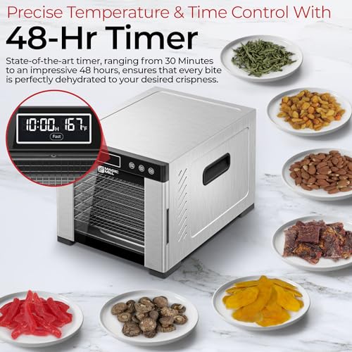 Magic Mill Pro Food Dehydrator | 7 Trays | Jerky, Treats, Herb, Meat, Fruit