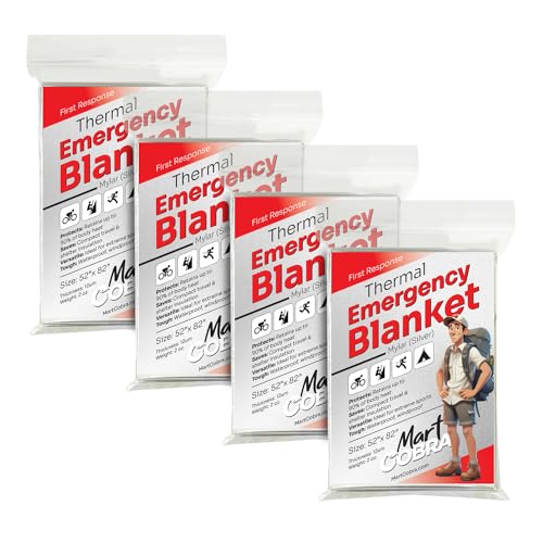 Cobra Mylar Emergency Space Blankets x4 Survival Gear